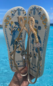 Havaianas Luna Glitter Gold Tropical Farm