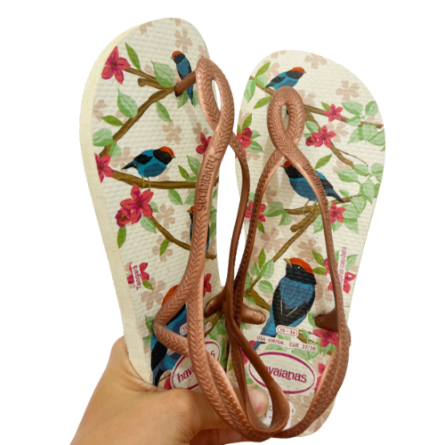 Havaianas Luna Hype Tangra Rosa gold