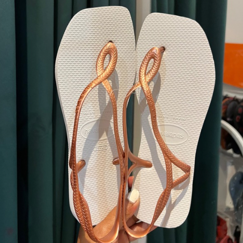 Havaianas Luna Square Branca Rose Gold
