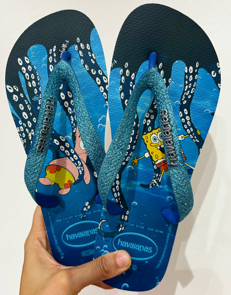 Havaianas Glitter Bob L’éponge Blue