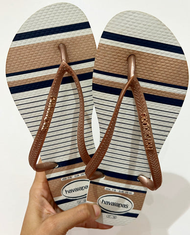 Havaianas Slim Logo met Nautical Nude