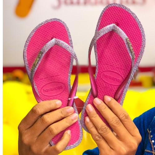 Havaianas Glitter Contour Rosa Grey