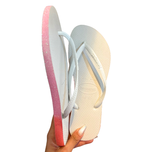Havaianas Slim Branca semelle glitter