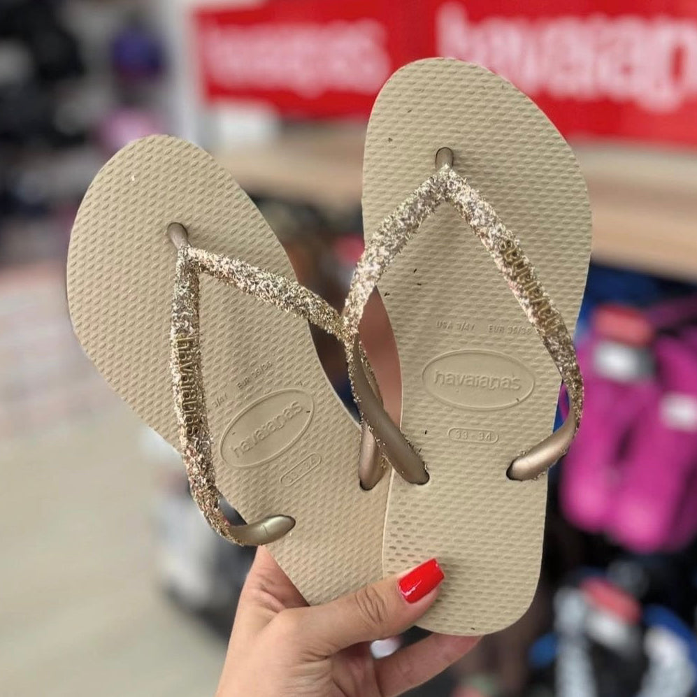 Havaianas Slim Glitter gold