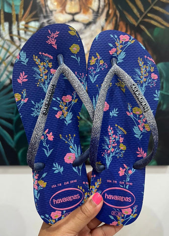 Havaianas Slim Glitter Blue Romance