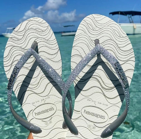 Havaianas Wave Grey Glitter